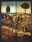 Hieronymus Bosch Canvas Paintings - The Path of Life, outer wings of a triptych